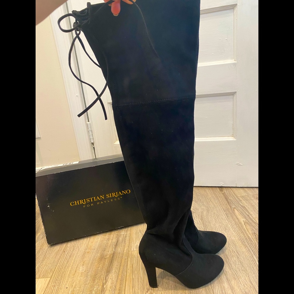 Christian Soriano black high knee boots